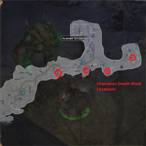 Champion Death Mask Map Locations